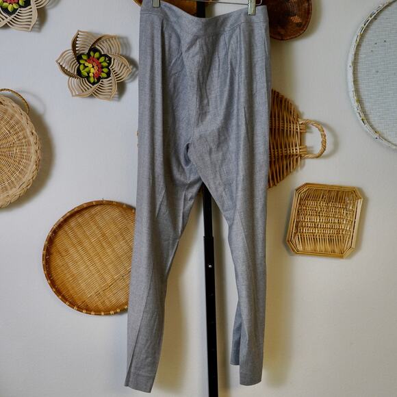 St.John Flat Front High Rise Trouser Pants Gray Womens Size 8 - Picture 2 of 4